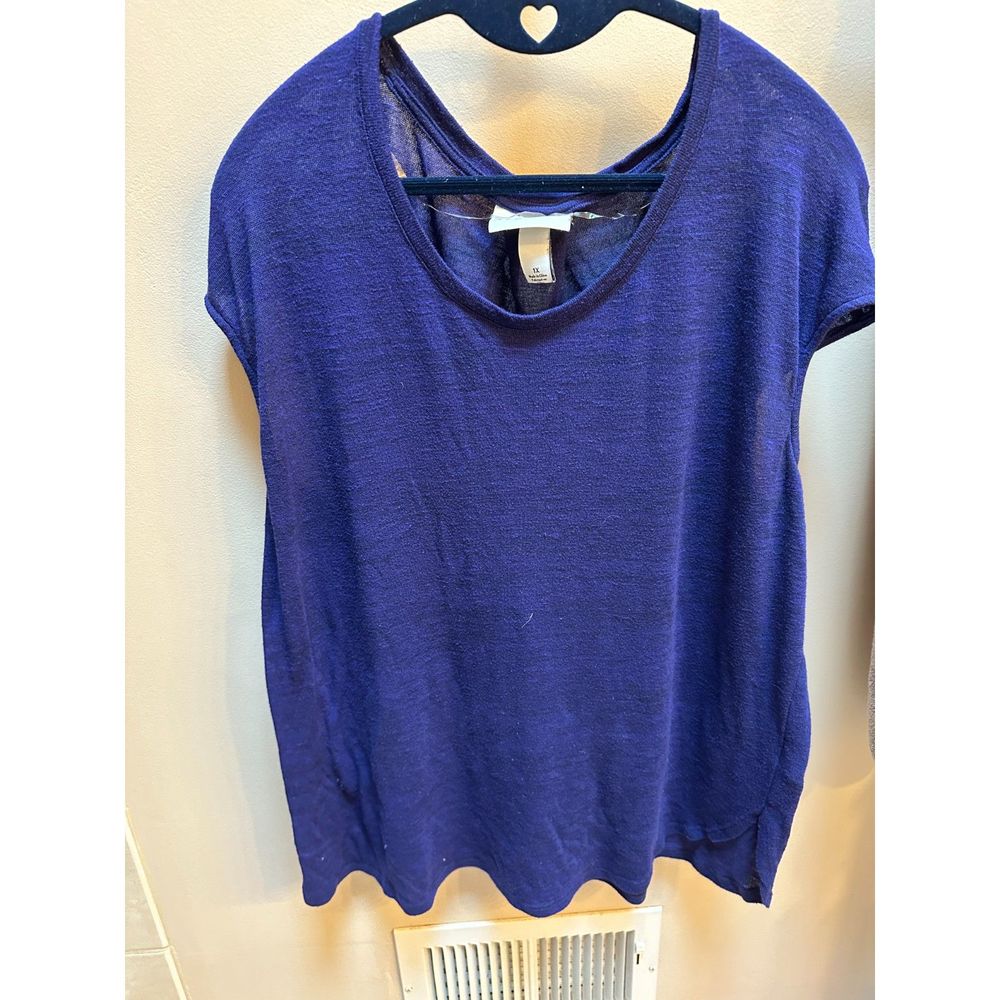 Ava and Viv Royal Blue Plus Sized Sleeveless Blouse Size 1X